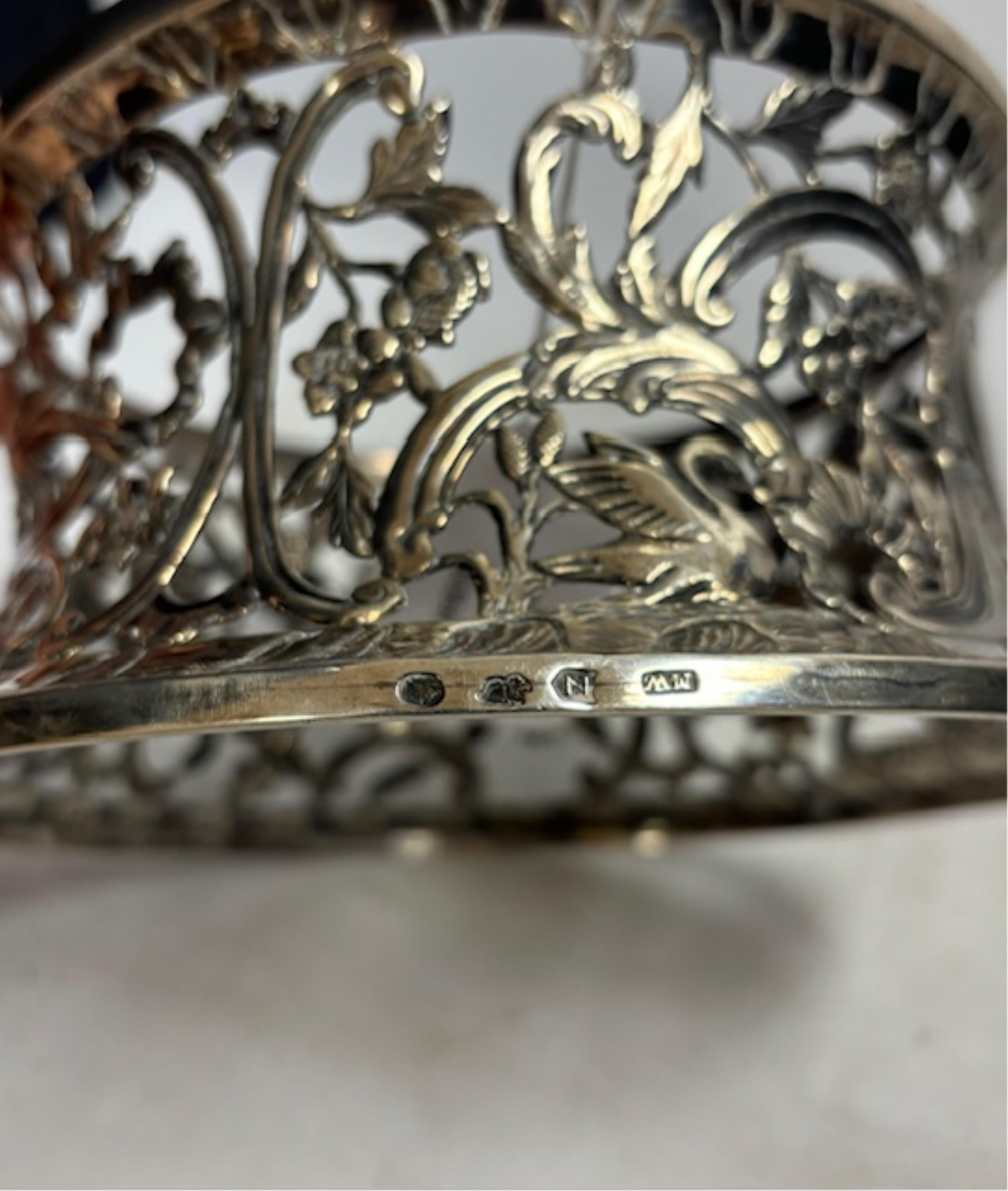 A George III Irish silver dish ring, by Matthew West